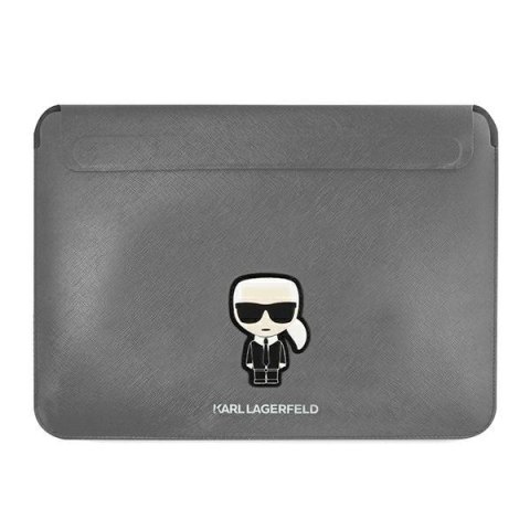 Karl Lagerfeld Saffiano Ikonik Sleeve- Etui na notebook 16" (Srebrny) Karl Lagerfeld Saffiano Ikonik Sleeve- Etui na notebook 16" (Srebrny)