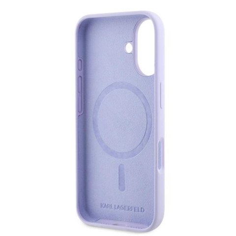Karl Lagerfeld Silicone Karl & Choupette Ring MagSafe - Etui iPhone 16 (fioletowy) Karl Lagerfeld Silicone Karl & Choupette Ring MagSafe - Etui iPhone 16 (fioletowy)