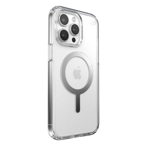 Speck Presidio Perfect-Clear MagSafe - Etui iPhone 15 Pro Max (Clear / Chrome Finish / Serene Silver) Speck Presidio Perfect-Clear MagSafe - Etui iPhone 15 Pro Max (Clear / Chrome Finish / Serene Silver)