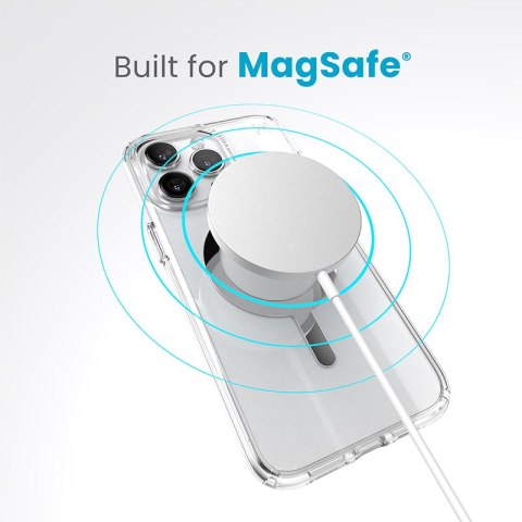 Speck Presidio Perfect-Clear MagSafe - Etui iPhone 15 Pro Max (Clear / Chrome Finish / Serene Silver) Speck Presidio Perfect-Clear MagSafe - Etui iPhone 15 Pro Max (Clear / Chrome Finish / Serene Silver)