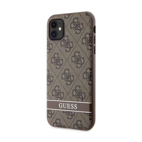 Guess 4G Printed Stripe - Etui iPhone 11 / iPhone XR (brązowy) Guess 4G Printed Stripe - Etui iPhone 11 / iPhone XR (brązowy)