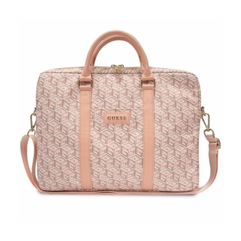 Guess GCube Stripes Computer Bag - Torba na notebooka 16" (Różowy) Guess GCube Stripes Computer Bag - Torba na notebooka 16" (Różowy)