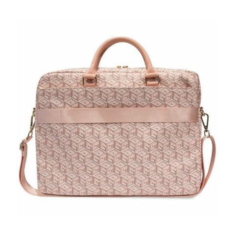 Guess GCube Stripes Computer Bag - Torba na notebooka 16" (Różowy) Guess GCube Stripes Computer Bag - Torba na notebooka 16" (Różowy)