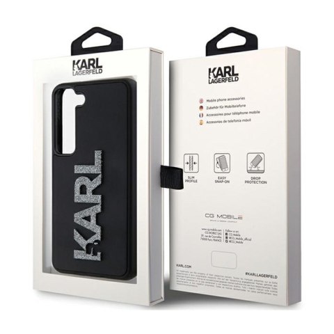 Karl Lagerfeld 3D Rubber Glitter Logo - Etui Samsung Galaxy S23 (czarny) Karl Lagerfeld 3D Rubber Glitter Logo - Etui Samsung Galaxy S23 (czarny)