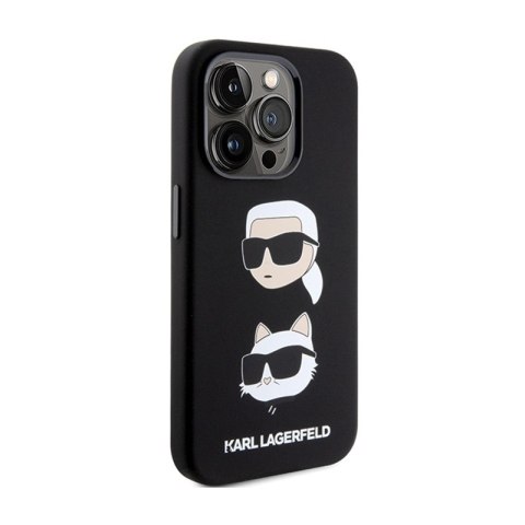 Karl Lagerfeld Silicone Karl & Choupette Heads - Etui iPhone 15 Pro Max (czarny) Karl Lagerfeld Silicone Karl & Choupette Heads - Etui iPhone 15 Pro Max (czarny)