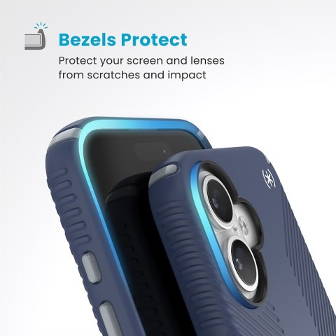 Speck Presidio2 Grip - Etui iPhone 16 (Coastal Blue / Dust Grey / White) Speck Presidio2 Grip - Etui iPhone 16 (Coastal Blue / Dust Grey / White)