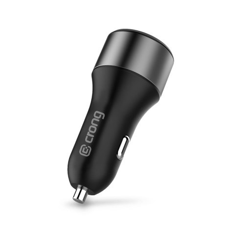 Crong Power Car Charger 63W - Ładowarka samochodowa USB-C PD 45W + USB QC 3.0 18W (czarny) Crong Power Car Charger 63W - Ładowarka samochodowa USB-C PD 45W + USB QC 3.0 18W (czarny)