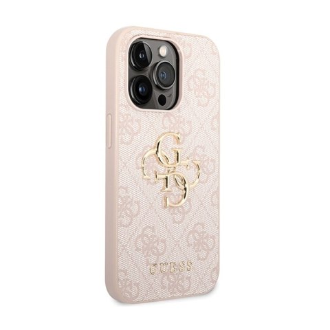 Guess 4G Big Metal Logo - Etui iPhone 15 Pro Max (różowy) Guess 4G Big Metal Logo - Etui iPhone 15 Pro Max (różowy)