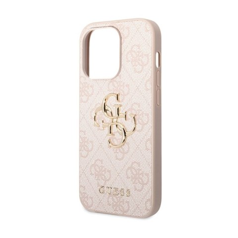 Guess 4G Big Metal Logo - Etui iPhone 15 Pro Max (różowy) Guess 4G Big Metal Logo - Etui iPhone 15 Pro Max (różowy)