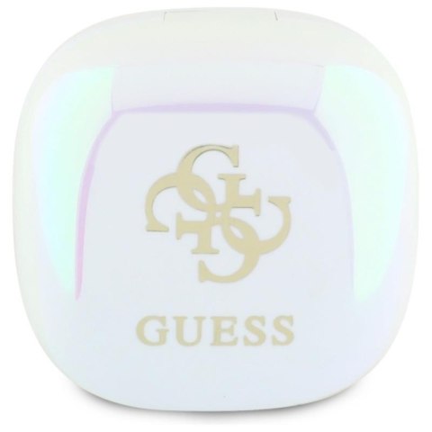 Guess 4G Printed Logo - Słuchawki Bluetooth TWS + etui ładujące (biały) Guess 4G Printed Logo - Słuchawki Bluetooth TWS + etui ładujące (biały)