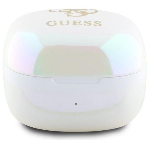Guess 4G Printed Logo - Słuchawki Bluetooth TWS + etui ładujące (biały) Guess 4G Printed Logo - Słuchawki Bluetooth TWS + etui ładujące (biały)