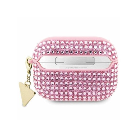 Guess Rhinestone Triangle Charm - Etui AirPods Pro (różowy) Guess Rhinestone Triangle Charm - Etui AirPods Pro (różowy)