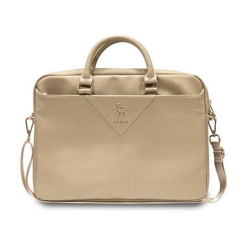 Guess Triangle 4G Computer Bag - Torba na notebooka 15" / 16" (złoty) Guess Triangle 4G Computer Bag - Torba na notebooka 15" / 16" (złoty)