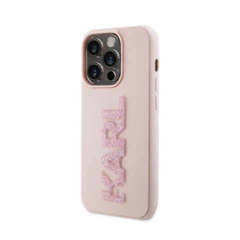 Karl Lagerfeld 3D Rubber Glitter Logo - Etui iPhone 15 Pro Max (różowy) Karl Lagerfeld 3D Rubber Glitter Logo - Etui iPhone 15 Pro Max (różowy)