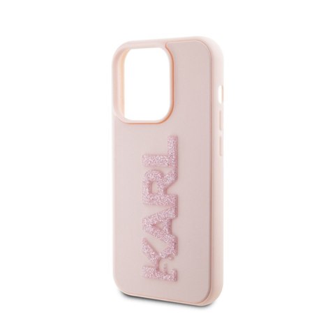 Karl Lagerfeld 3D Rubber Glitter Logo - Etui iPhone 15 Pro Max (różowy) Karl Lagerfeld 3D Rubber Glitter Logo - Etui iPhone 15 Pro Max (różowy)