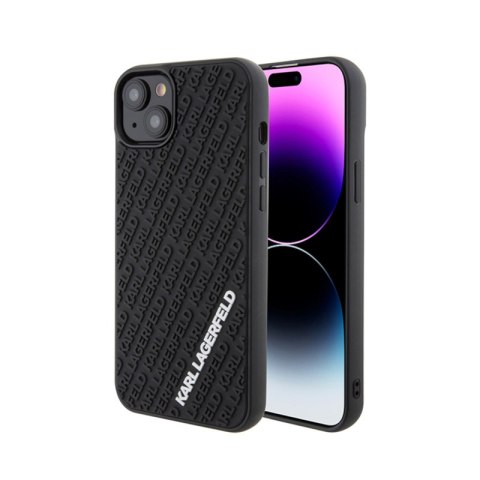 Karl Lagerfeld 3D Rubber Multi Logo - Etui iPhone 15 Plus (czarny) Karl Lagerfeld 3D Rubber Multi Logo - Etui iPhone 15 Plus (czarny)