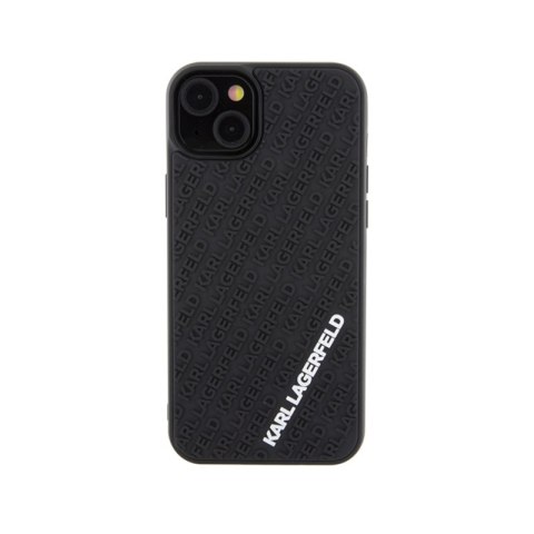Karl Lagerfeld 3D Rubber Multi Logo - Etui iPhone 15 Plus (czarny) Karl Lagerfeld 3D Rubber Multi Logo - Etui iPhone 15 Plus (czarny)