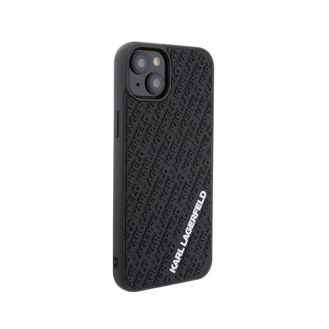 Karl Lagerfeld 3D Rubber Multi Logo - Etui iPhone 15 Plus (czarny) Karl Lagerfeld 3D Rubber Multi Logo - Etui iPhone 15 Plus (czarny)