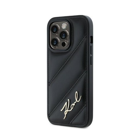 Karl Lagerfeld Diagonal Quilted Script - Etui iPhone 13 Pro Max (czarny) Karl Lagerfeld Diagonal Quilted Script - Etui iPhone 13 Pro Max (czarny)