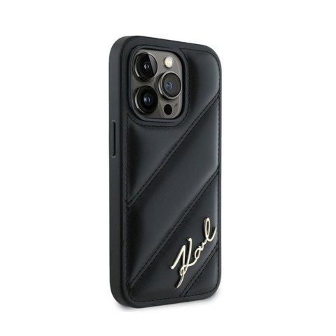 Karl Lagerfeld Diagonal Quilted Script - Etui iPhone 13 Pro Max (czarny) Karl Lagerfeld Diagonal Quilted Script - Etui iPhone 13 Pro Max (czarny)