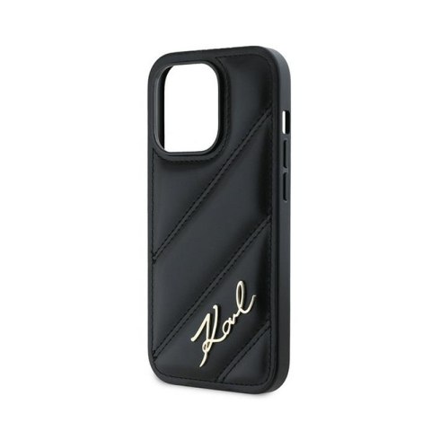 Karl Lagerfeld Diagonal Quilted Script - Etui iPhone 13 Pro Max (czarny) Karl Lagerfeld Diagonal Quilted Script - Etui iPhone 13 Pro Max (czarny)