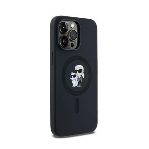 Karl Lagerfeld Silicone Karl & Choupette MagSafe - Etui iPhone 14 Pro (czarny) Karl Lagerfeld Silicone Karl & Choupette MagSafe - Etui iPhone 14 Pro (czarny)
