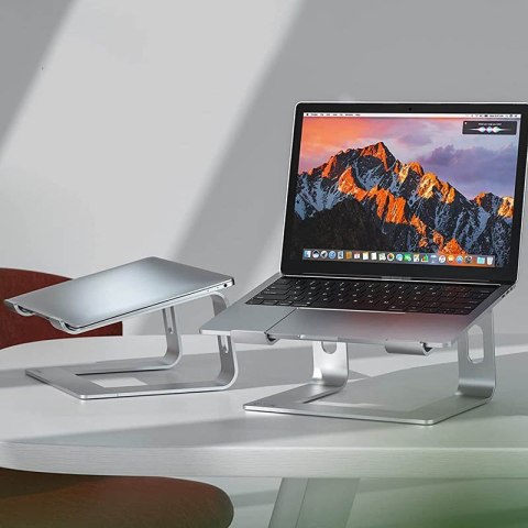 Crong AluBench - Aluminiowa podstawka do laptopa (srebrny) Crong AluBench - Aluminiowa podstawka do laptopa (srebrny)