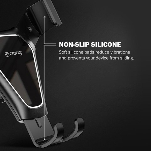 Crong Gravity Auto-Clip Car Holder - Uchwyt samochodowy grawitacyjny do telefonu 4,7"- 6,5" (czarny) Crong Gravity Auto-Clip Car Holder - Uchwyt samochodowy grawitacyjny do telefonu 4,7"- 6,5" (czarny)