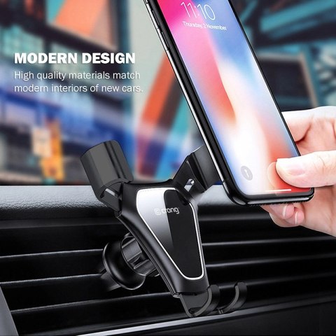 Crong Gravity Auto-Clip Car Holder - Uchwyt samochodowy grawitacyjny do telefonu 4,7"- 6,5" (czarny) Crong Gravity Auto-Clip Car Holder - Uchwyt samochodowy grawitacyjny do telefonu 4,7"- 6,5" (czarny)