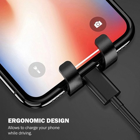 Crong Gravity Auto-Clip Car Holder - Uchwyt samochodowy grawitacyjny do telefonu 4,7"- 6,5" (czarny) Crong Gravity Auto-Clip Car Holder - Uchwyt samochodowy grawitacyjny do telefonu 4,7"- 6,5" (czarny)