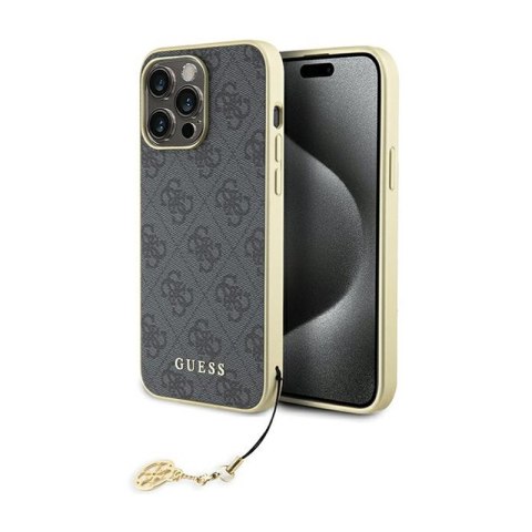 Guess 4G Charms Collection - Etui iPhone 15 Pro Max (szary) Guess 4G Charms Collection - Etui iPhone 15 Pro Max (szary)