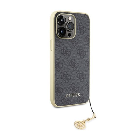 Guess 4G Charms Collection - Etui iPhone 15 Pro Max (szary) Guess 4G Charms Collection - Etui iPhone 15 Pro Max (szary)