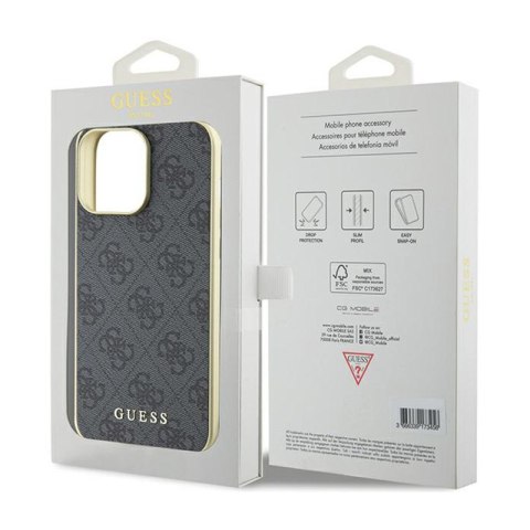 Guess 4G Charms Collection - Etui iPhone 15 Pro Max (szary) Guess 4G Charms Collection - Etui iPhone 15 Pro Max (szary)