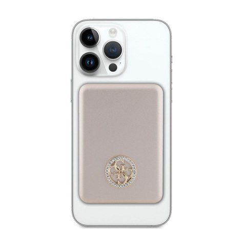 Guess 4G Strassed Metal Logo MagSafe - Power Bank indukcyjny 3000 mAh 5W MagSafe (złoty) Guess 4G Strassed Metal Logo MagSafe - Power Bank indukcyjny 3000 mAh 5W MagSafe (złoty)