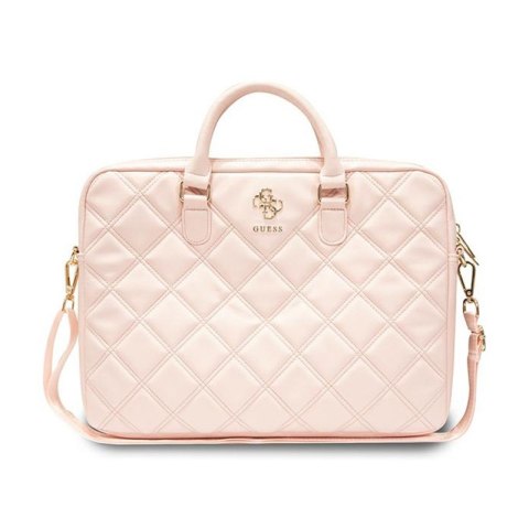 Guess Quilted 4G Computer Bag - Torba na notebooka 15" / 16" (różowy) Guess Quilted 4G Computer Bag - Torba na notebooka 15" / 16" (różowy)