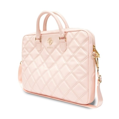 Guess Quilted 4G Computer Bag - Torba na notebooka 15" / 16" (różowy) Guess Quilted 4G Computer Bag - Torba na notebooka 15" / 16" (różowy)
