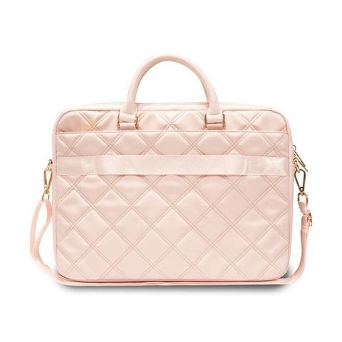 Guess Quilted 4G Computer Bag - Torba na notebooka 15" / 16" (różowy) Guess Quilted 4G Computer Bag - Torba na notebooka 15" / 16" (różowy)