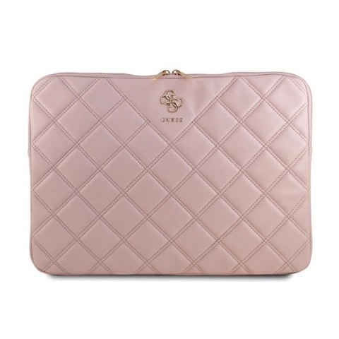 Guess Quilted 4G Sleeve - Etui na notebooka 15" / 16" (różowy) Guess Quilted 4G Sleeve - Etui na notebooka 15" / 16" (różowy)