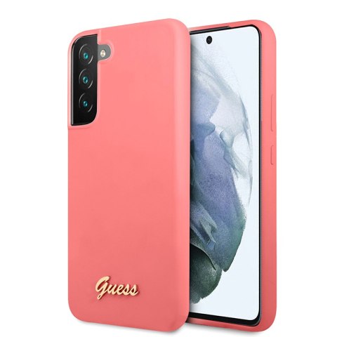 Guess Silicone Script Metal Logo - Etui Samsung Galaxy S22+ (fuksja) Guess Silicone Script Metal Logo - Etui Samsung Galaxy S22+ (fuksja)