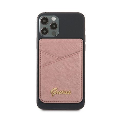 Guess Wallet Card Slot MagSafe Saffiano - Portfel magnetyczny (różowy) Guess Wallet Card Slot MagSafe Saffiano - Portfel magnetyczny (różowy)