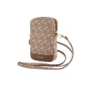 Guess Zip GCube Bottom Stripe - Torebka na telefon (brązowy)
