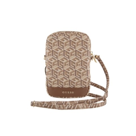 Guess Zip GCube Bottom Stripe - Torebka na telefon (brązowy) Guess Zip GCube Bottom Stripe - Torebka na telefon (brązowy)