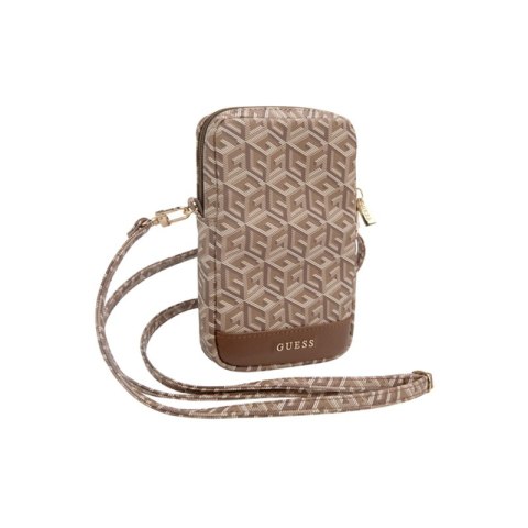 Guess Zip GCube Bottom Stripe - Torebka na telefon (brązowy) Guess Zip GCube Bottom Stripe - Torebka na telefon (brązowy)
