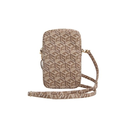 Guess Zip GCube Bottom Stripe - Torebka na telefon (brązowy) Guess Zip GCube Bottom Stripe - Torebka na telefon (brązowy)