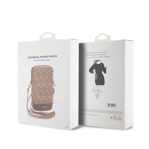 Guess Zip GCube Bottom Stripe - Torebka na telefon (brązowy) Guess Zip GCube Bottom Stripe - Torebka na telefon (brązowy)
