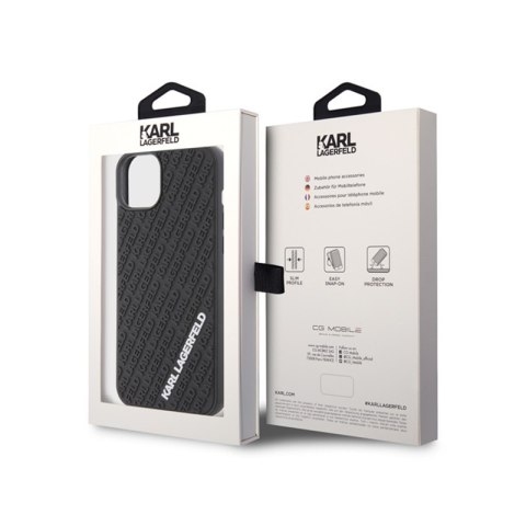 Karl Lagerfeld 3D Rubber Multi Logo - Etui iPhone 15 Plus (czarny) Karl Lagerfeld 3D Rubber Multi Logo - Etui iPhone 15 Plus (czarny)