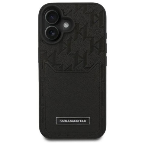Karl Lagerfeld Cardslots Monogram - Etui iPhone 16 (czarny) Karl Lagerfeld Cardslots Monogram - Etui iPhone 16 (czarny)
