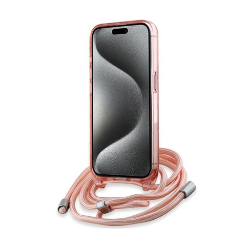 Karl Lagerfeld IML Crossbody Monogram Karl & Choupette Head MagSafe - Etui iPhone 15 / 14 / 13 (różowy) Karl Lagerfeld IML Crossbody Monogram Karl & Choupette Head MagSafe - Etui iPhone 15 / 14 / 13 (różowy)