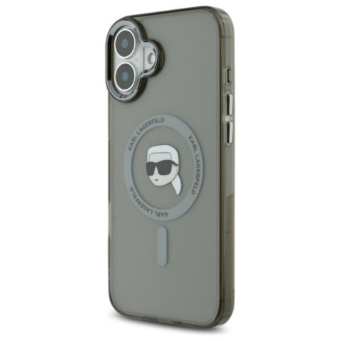 Karl Lagerfeld IML Metal Karl Head MagSafe - Etui iPhone 16 Plus (czarny) Karl Lagerfeld IML Metal Karl Head MagSafe - Etui iPhone 16 Plus (czarny)