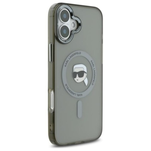 Karl Lagerfeld IML Metal Karl Head MagSafe - Etui iPhone 16 Plus (czarny) Karl Lagerfeld IML Metal Karl Head MagSafe - Etui iPhone 16 Plus (czarny)